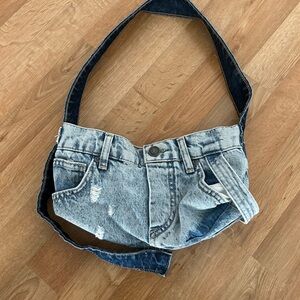 Zara Denim shoulder Bag in Blue